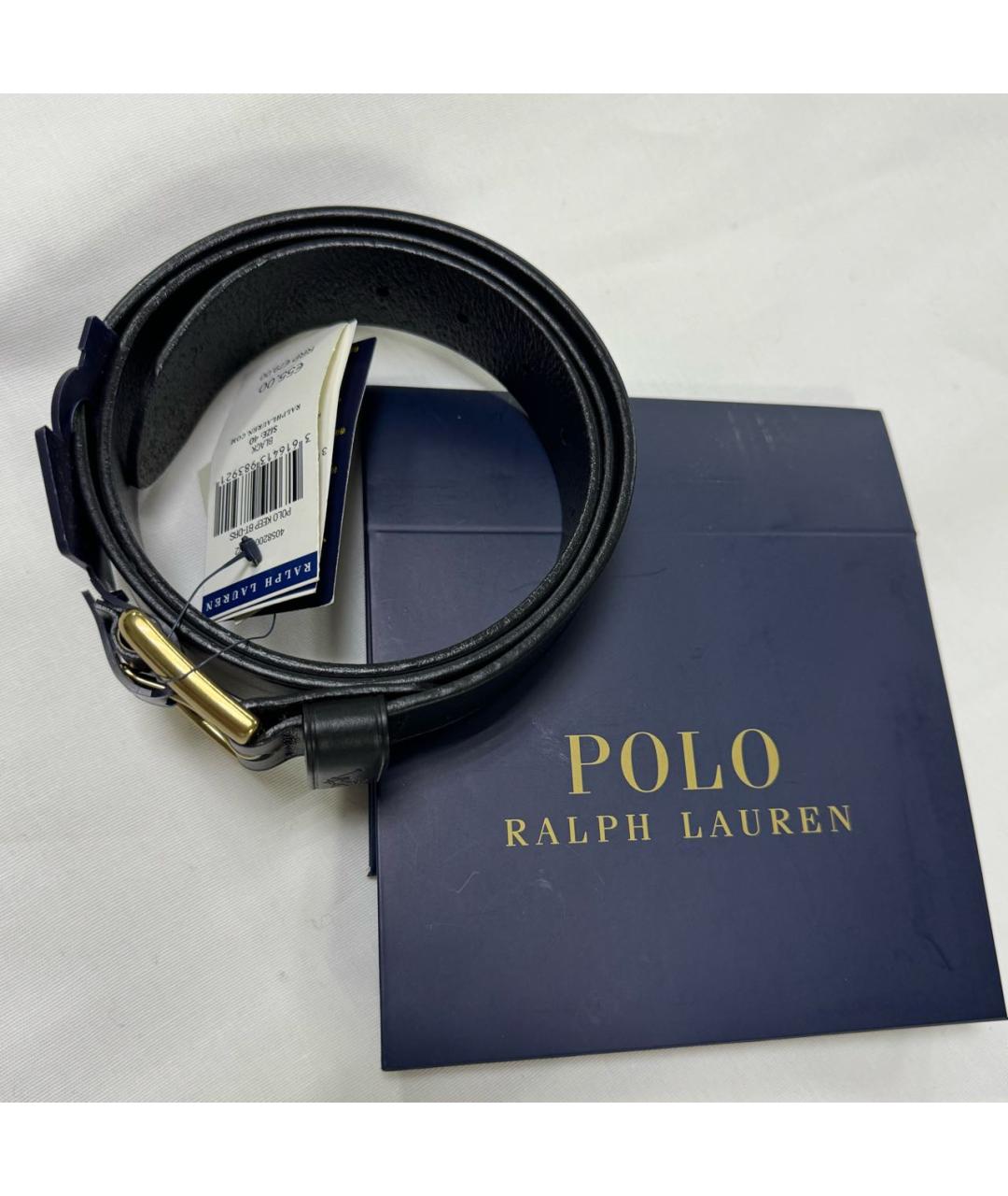 POLO RALPH LAUREN Черный кожаный ремень, фото 7