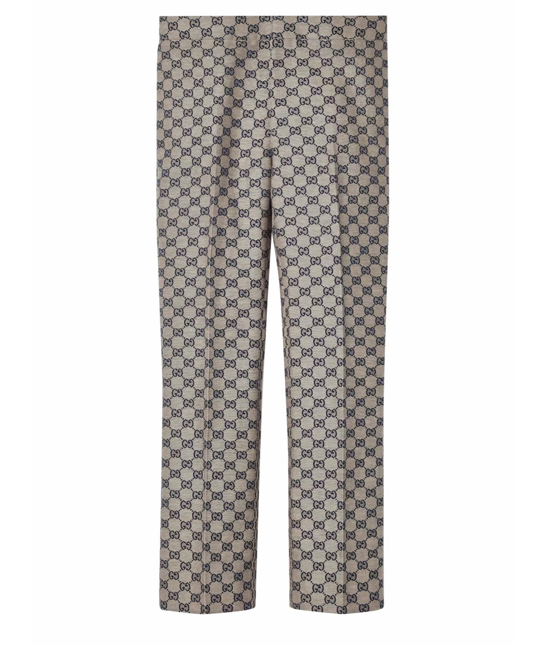 GUCCI Бежевые льняные прямые брюки, фото 1