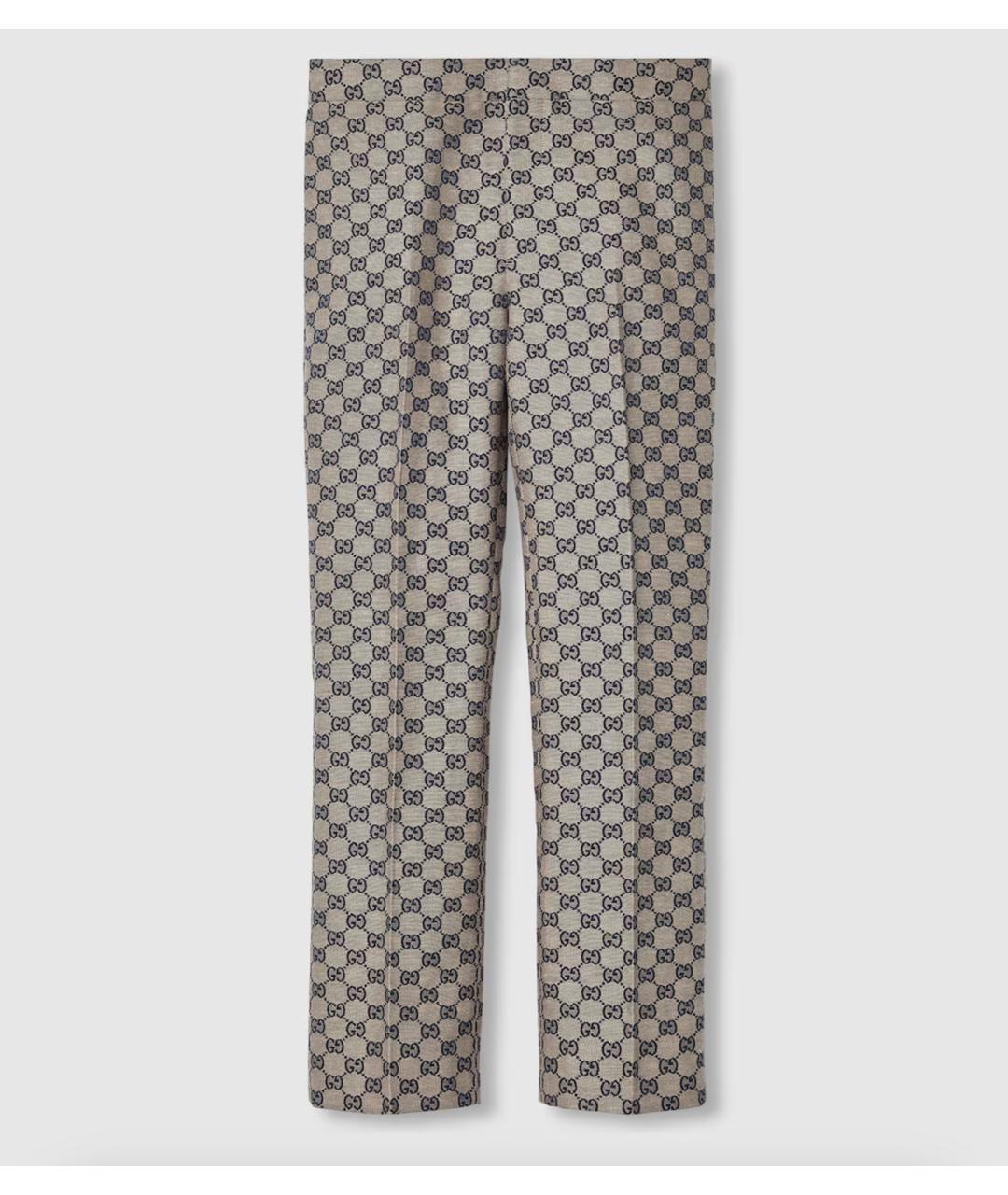 GUCCI Бежевые льняные прямые брюки, фото 4