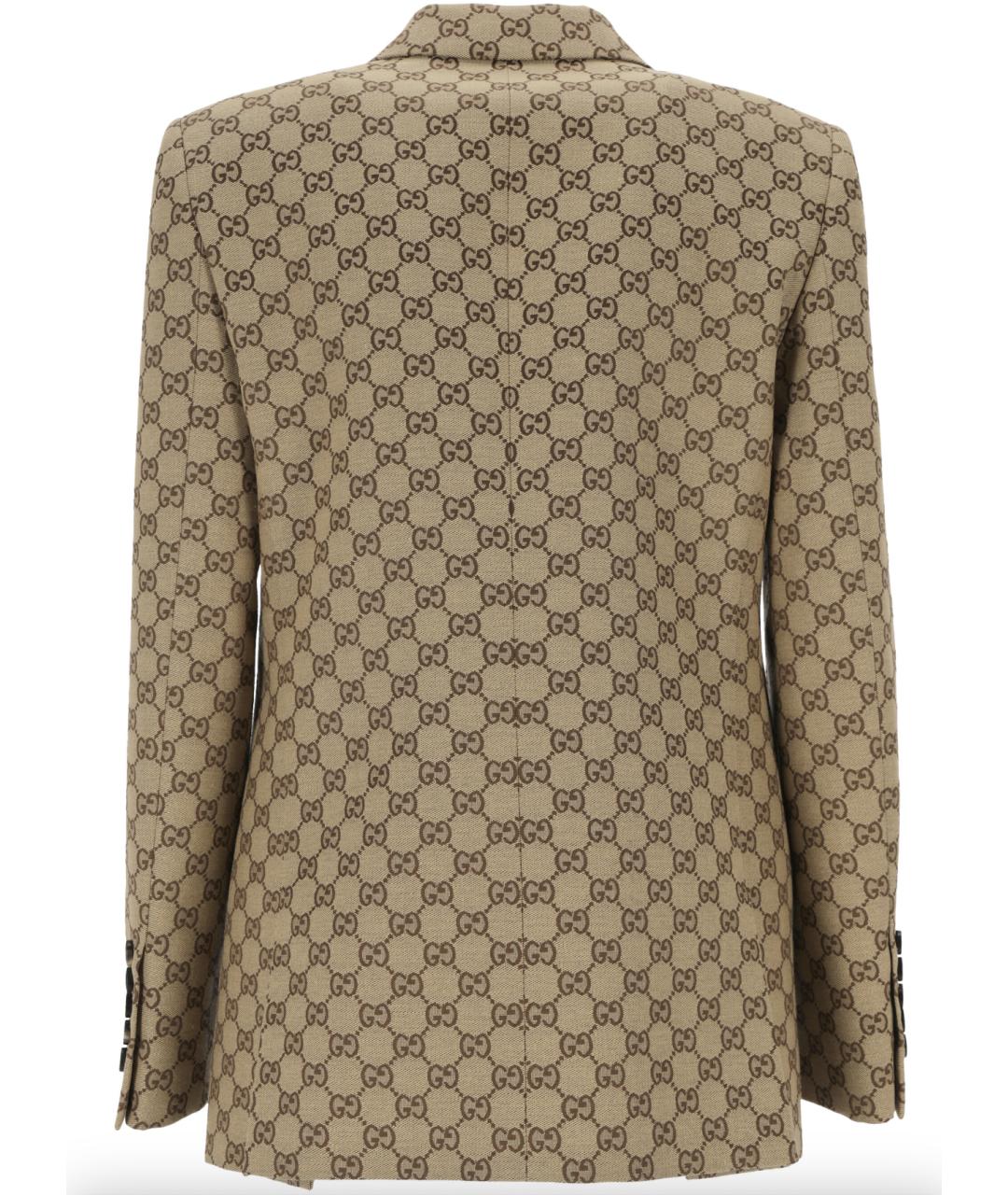 GUCCI Коричневый льняной жакет/пиджак, фото 2