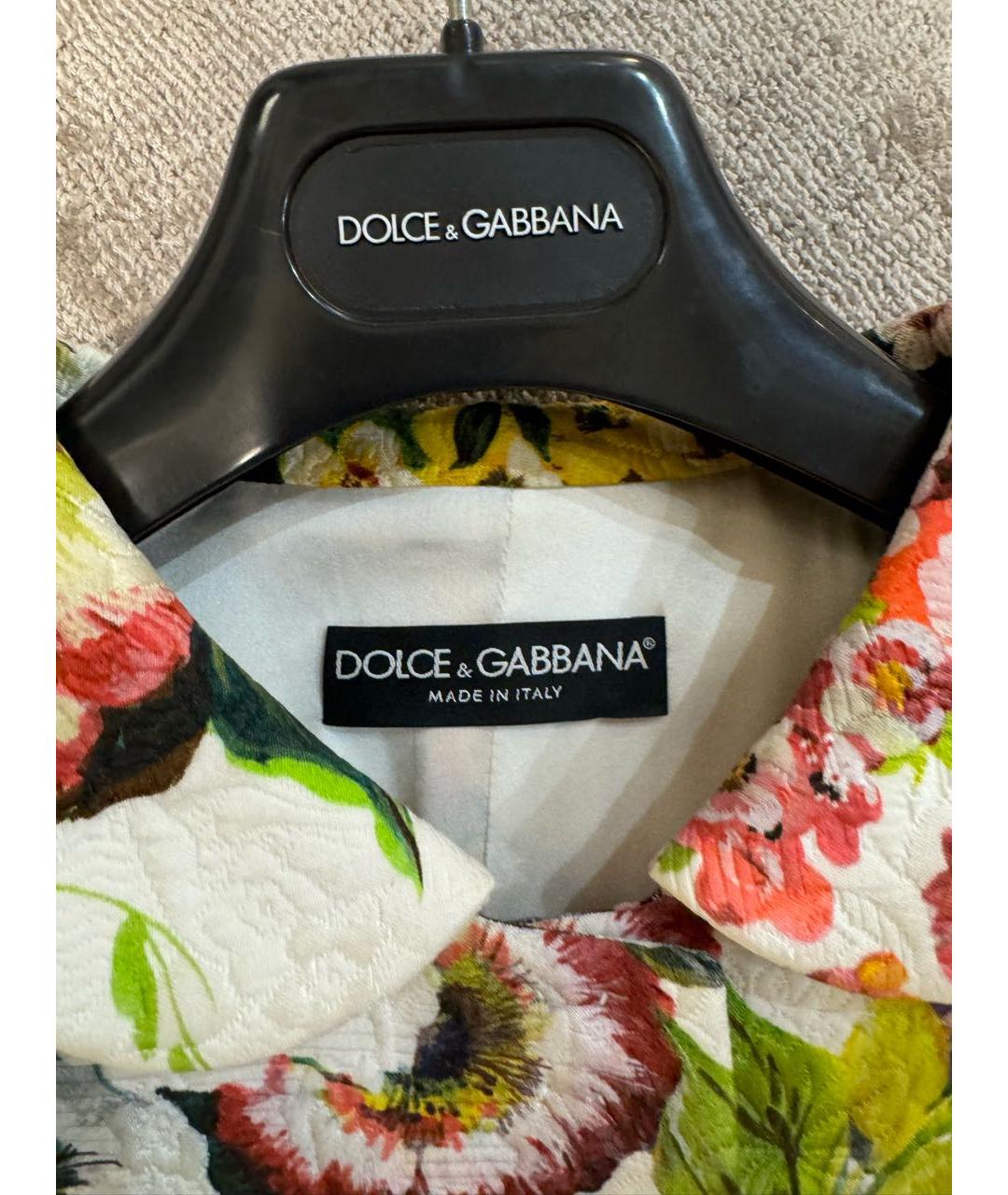 DOLCE&GABBANA Мульти хлопко-эластановое пальто, фото 3