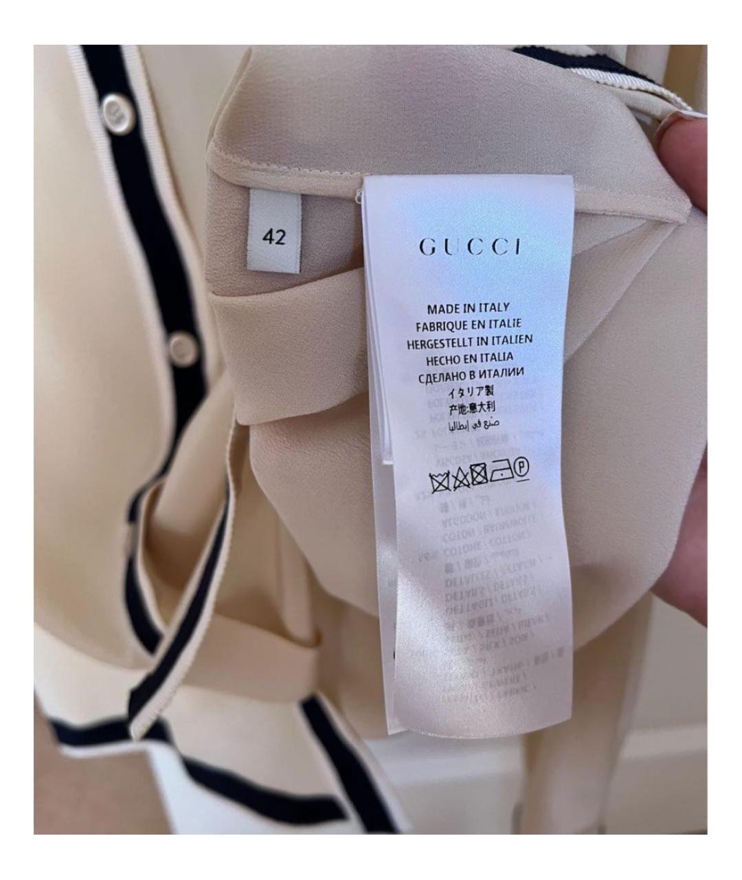 GUCCI Шелковая блузы, фото 3