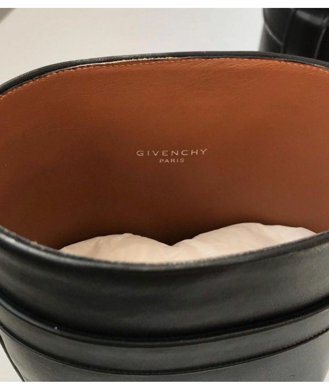 GIVENCHY Черные кожаные сапоги, фото 6