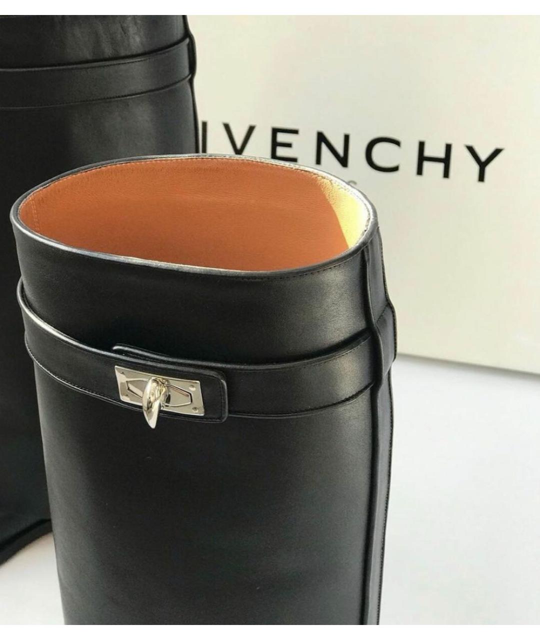 GIVENCHY Черные кожаные сапоги, фото 4