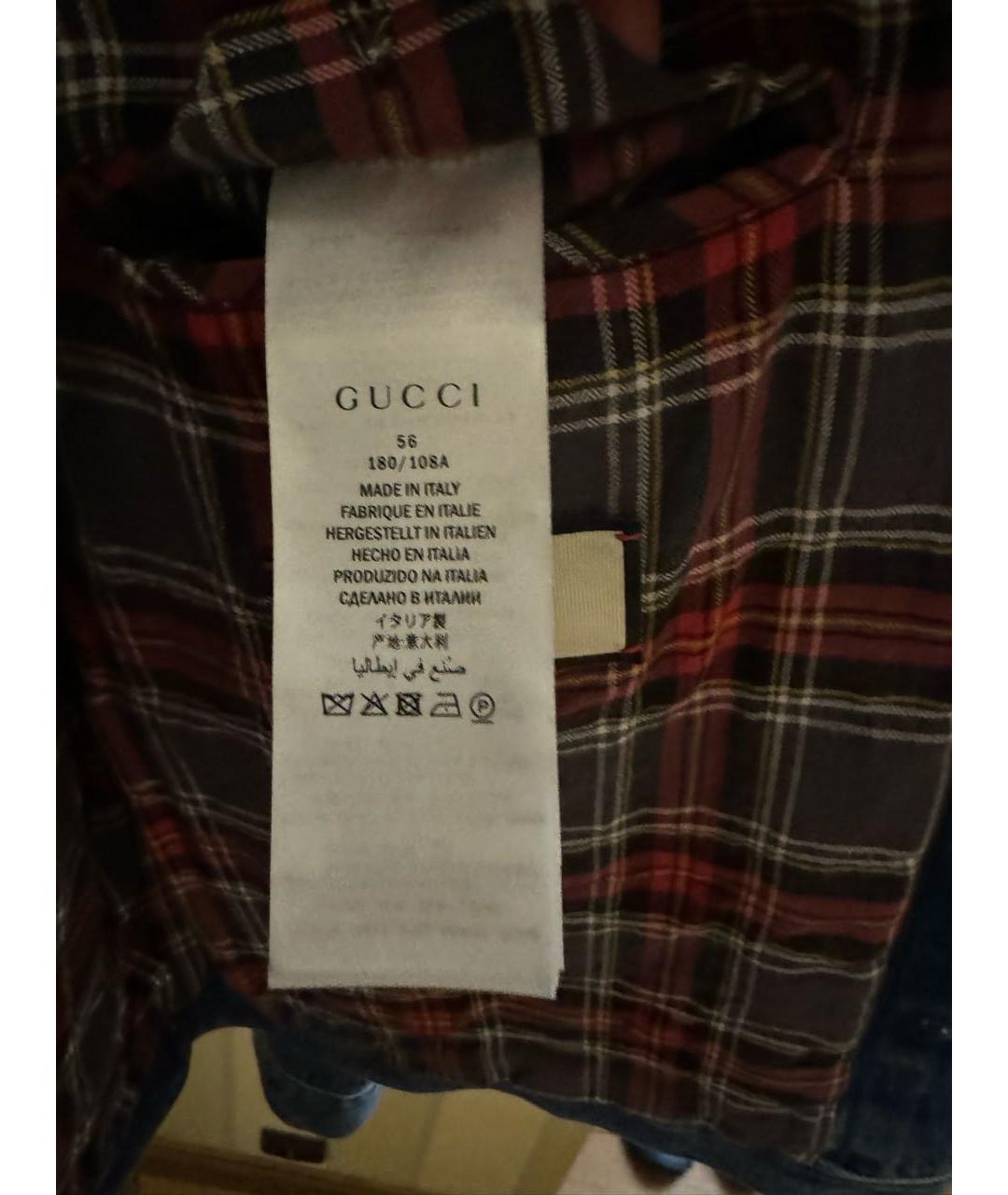 GUCCI Голубая деним куртка, фото 6