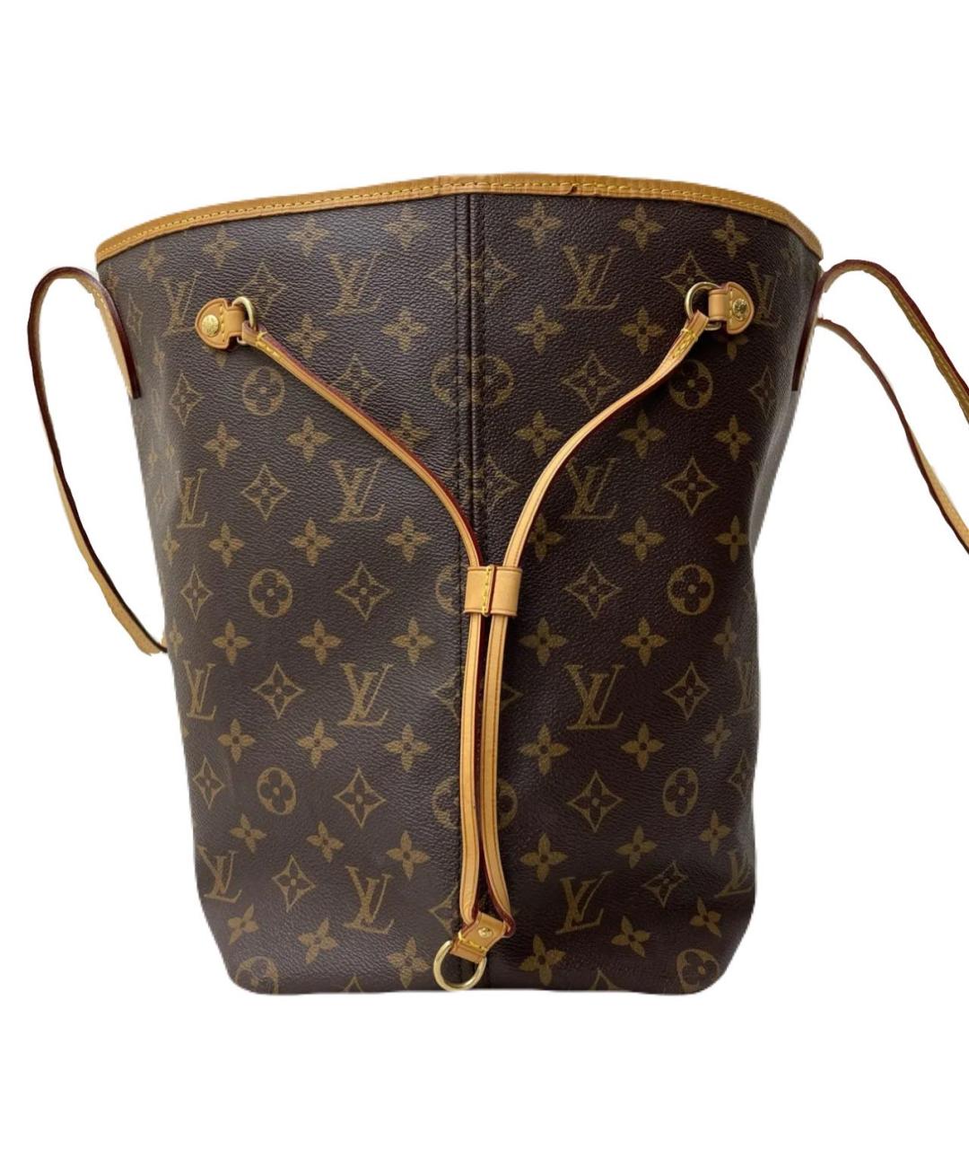 LOUIS VUITTON Коричневая кожаная сумка через плечо, фото 3