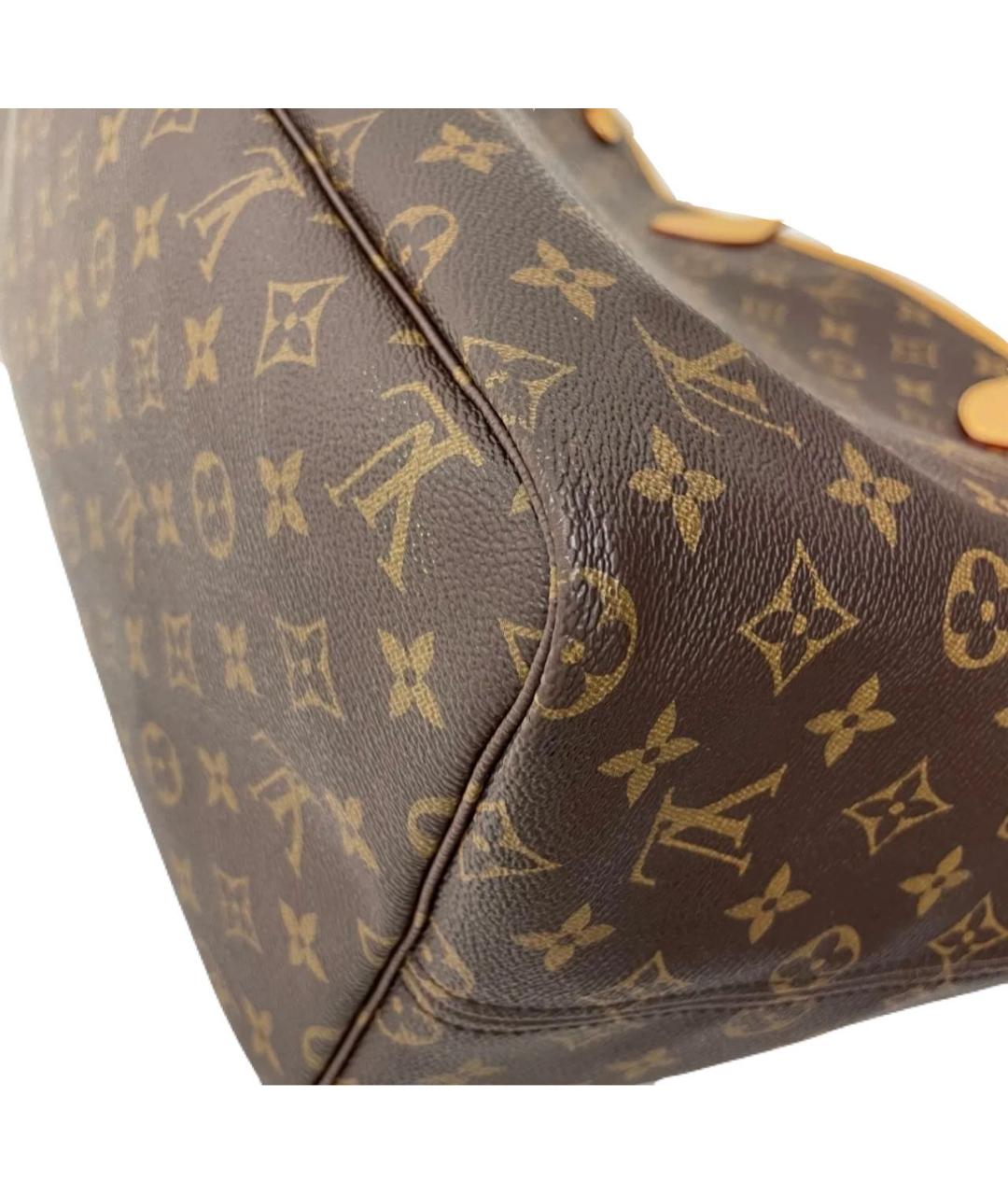 LOUIS VUITTON Коричневая кожаная сумка через плечо, фото 4