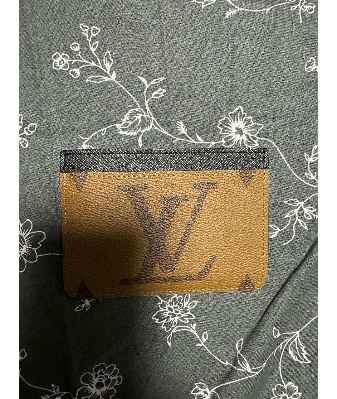 LOUIS VUITTON Коричневый кардхолдер, фото 2