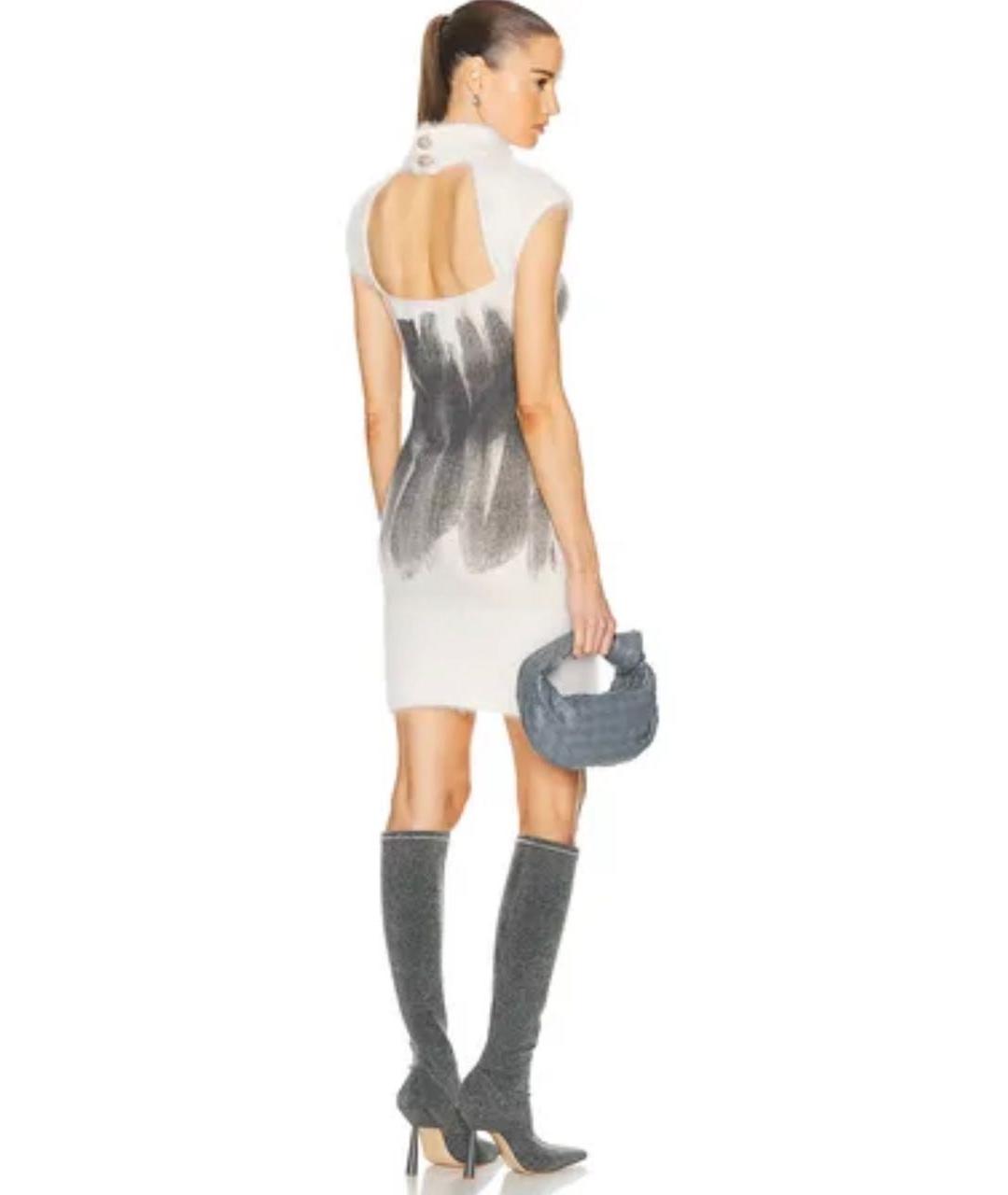 CHANEL Белое кашемировое повседневное платье, фото 2