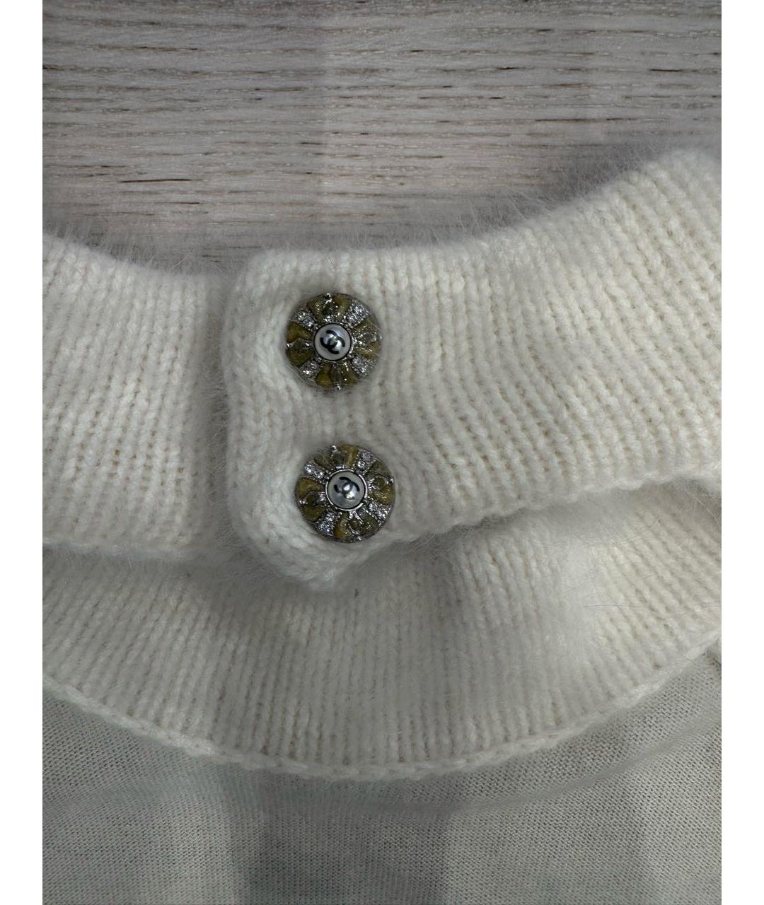 CHANEL Белое кашемировое повседневное платье, фото 5