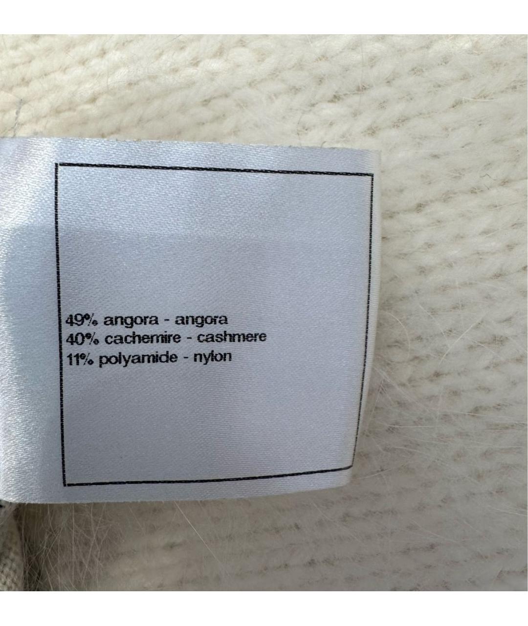 CHANEL Белое кашемировое повседневное платье, фото 6