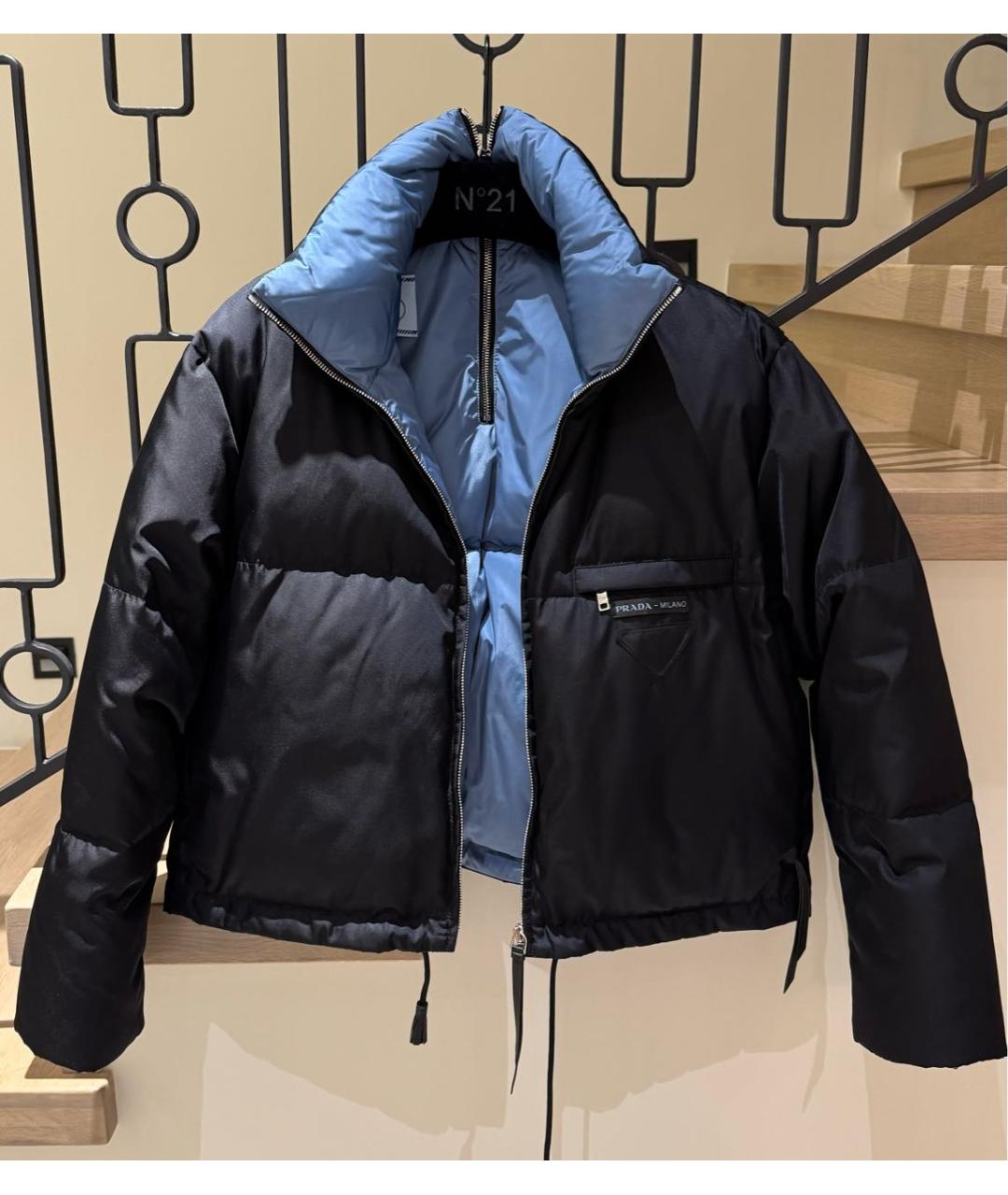 PRADA Черная полиамидовая куртка, фото 2