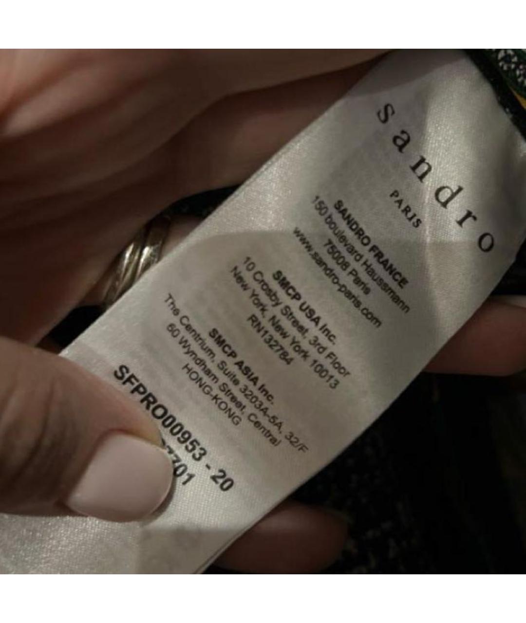 SANDRO Мульти полиэстеровое коктейльное платье, фото 3