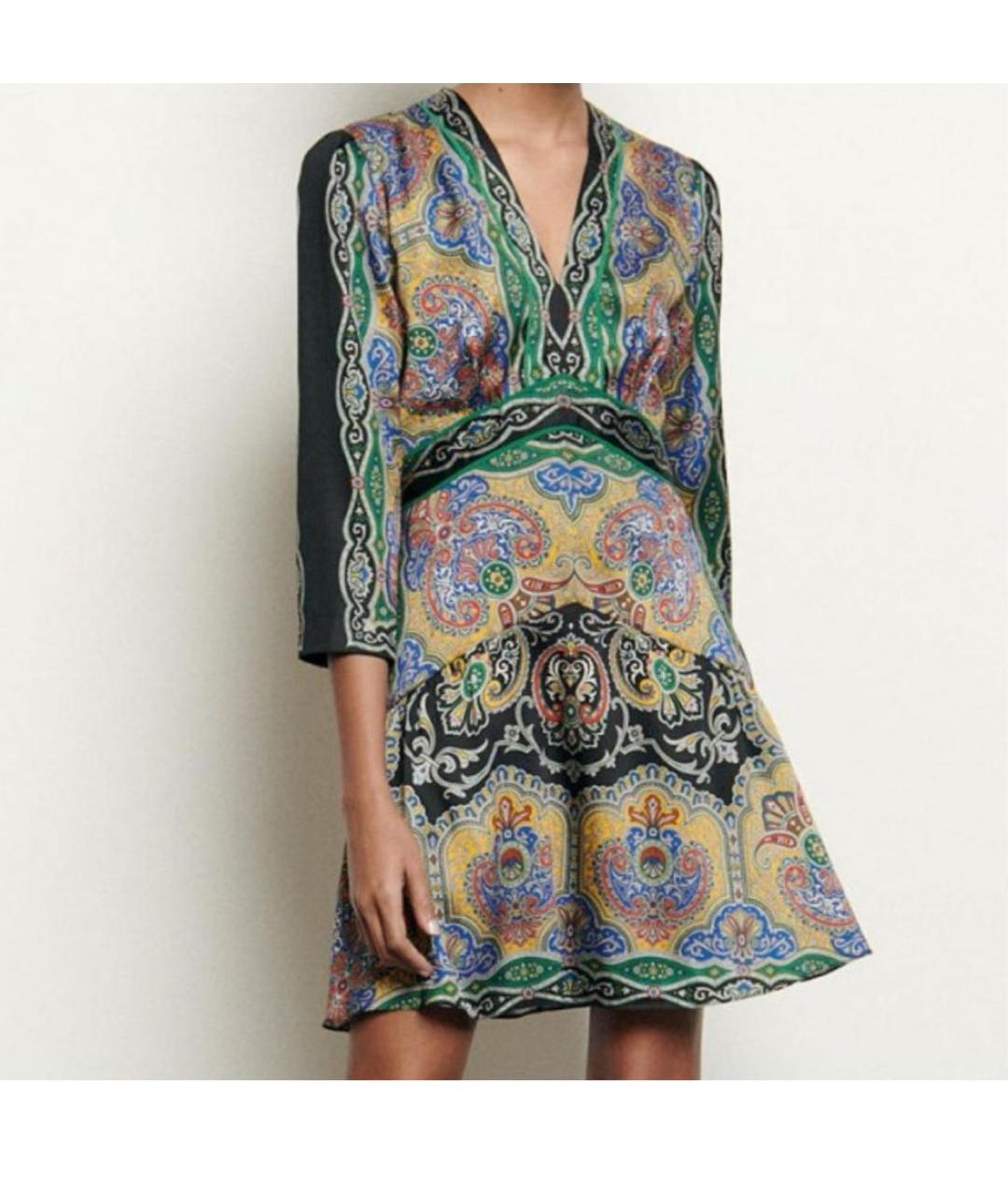 SANDRO Мульти полиэстеровое коктейльное платье, фото 5