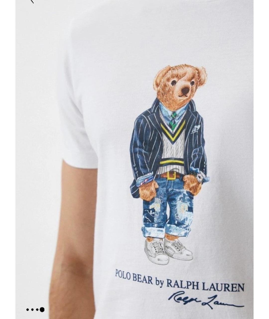 POLO RALPH LAUREN Белая хлопковая футболка, фото 3