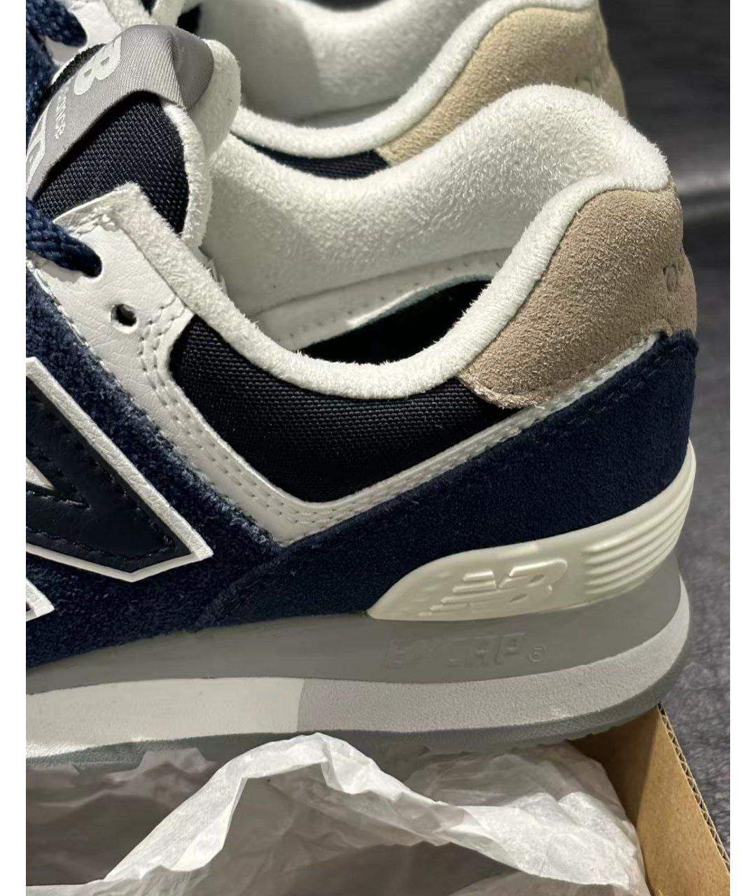 NEW BALANCE Синие замшевые низкие кроссовки / кеды, фото 5