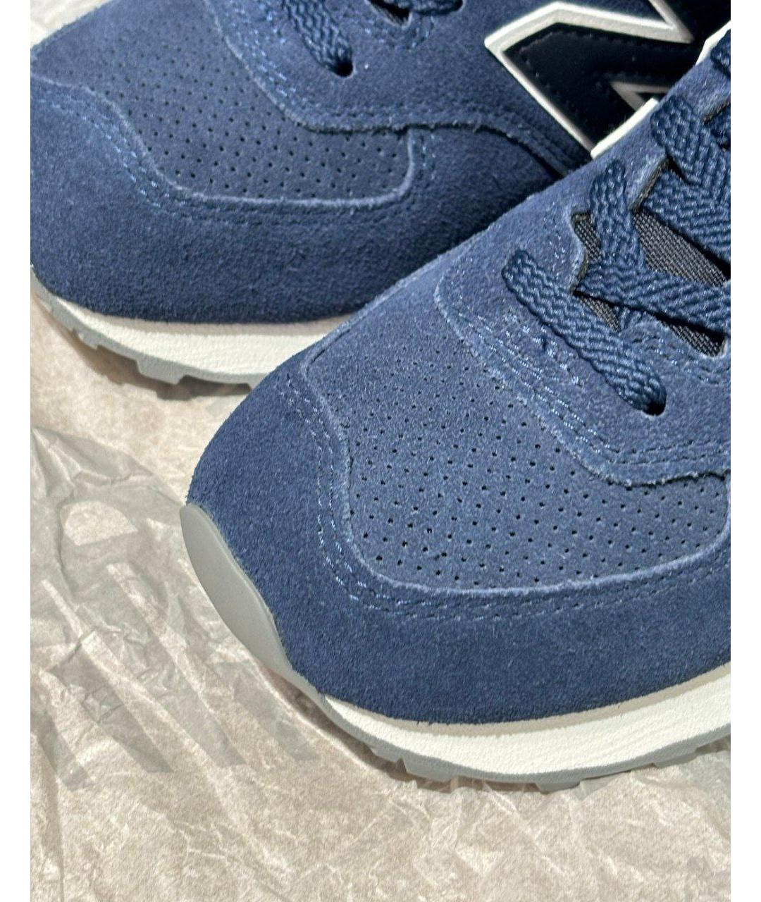 NEW BALANCE Синие замшевые низкие кроссовки / кеды, фото 3