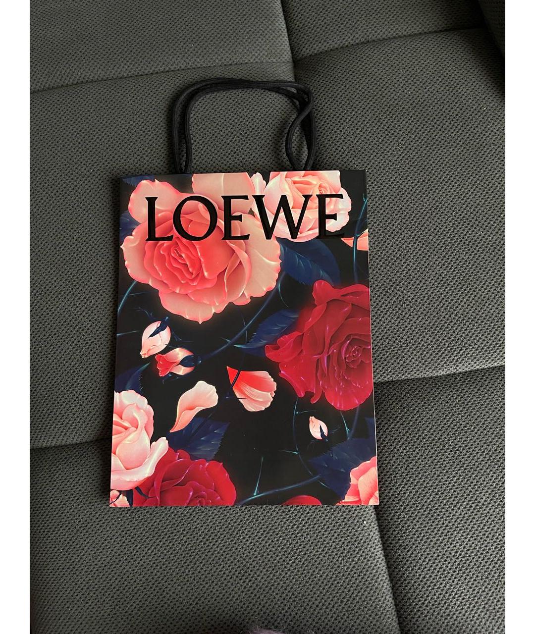 LOEWE Черный шарф, фото 4