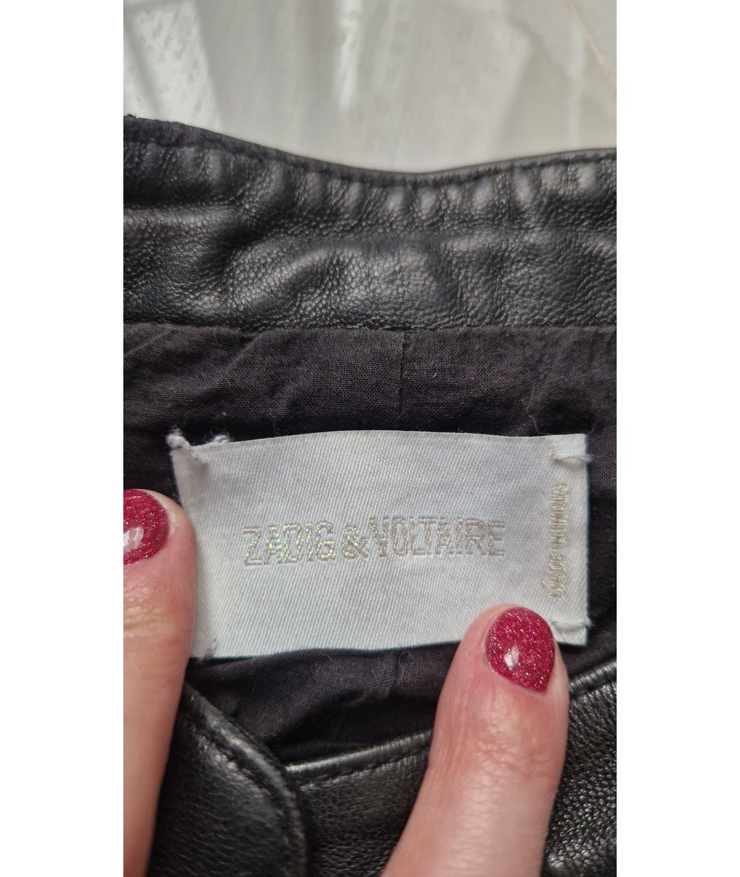 ZADIG & VOLTAIRE Черная кожаная куртка, фото 2