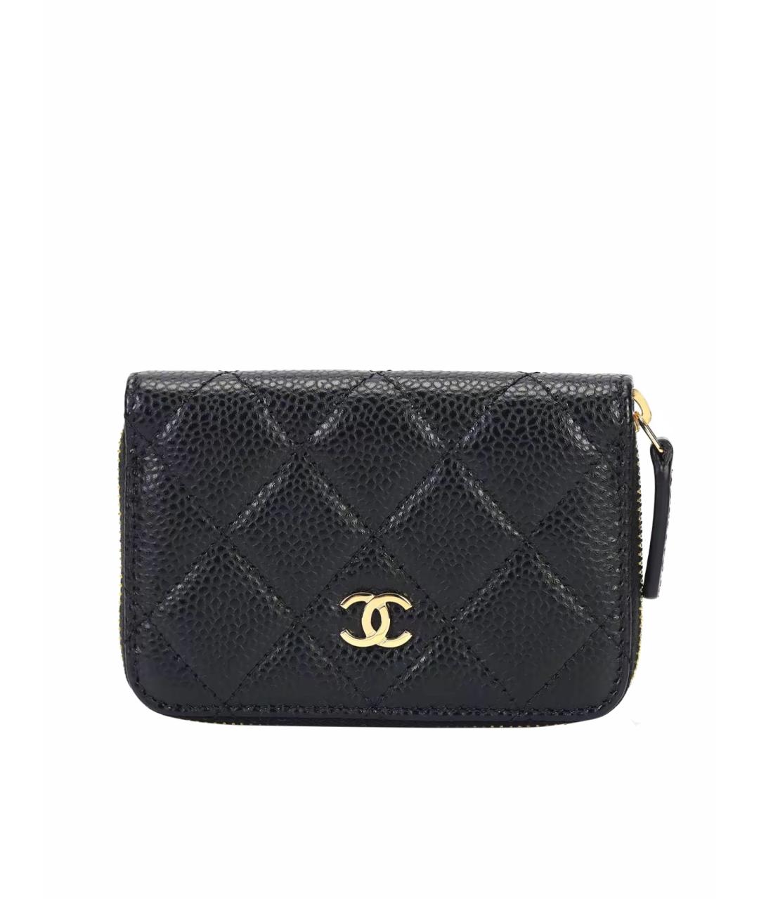 CHANEL Черный кожаный кошелек, фото 8