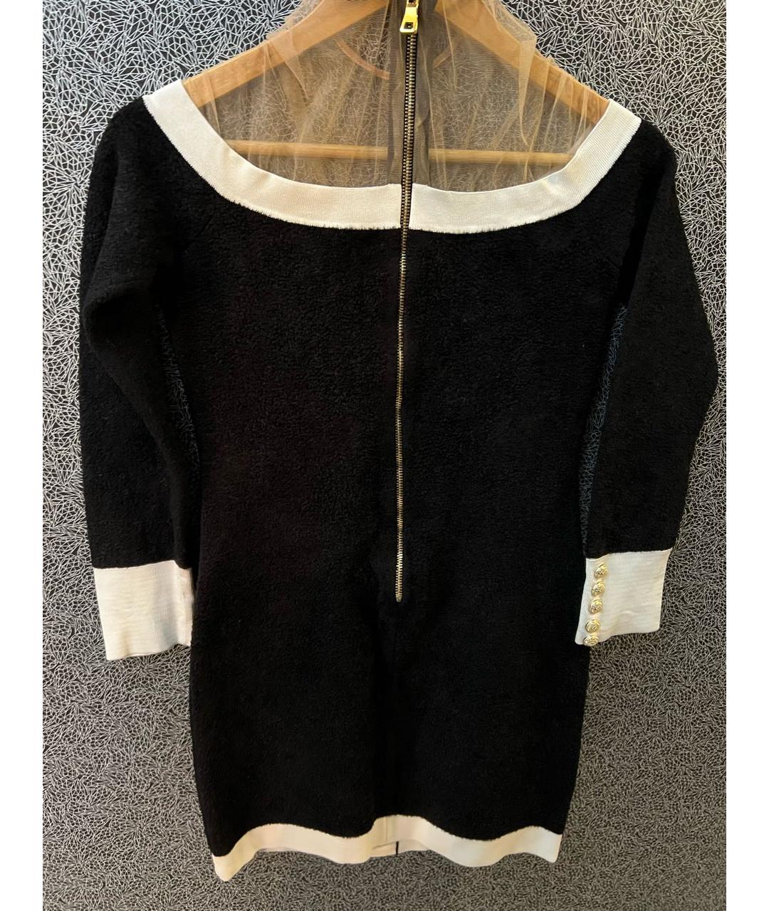 BALMAIN Черное вискозное повседневное платье, фото 2