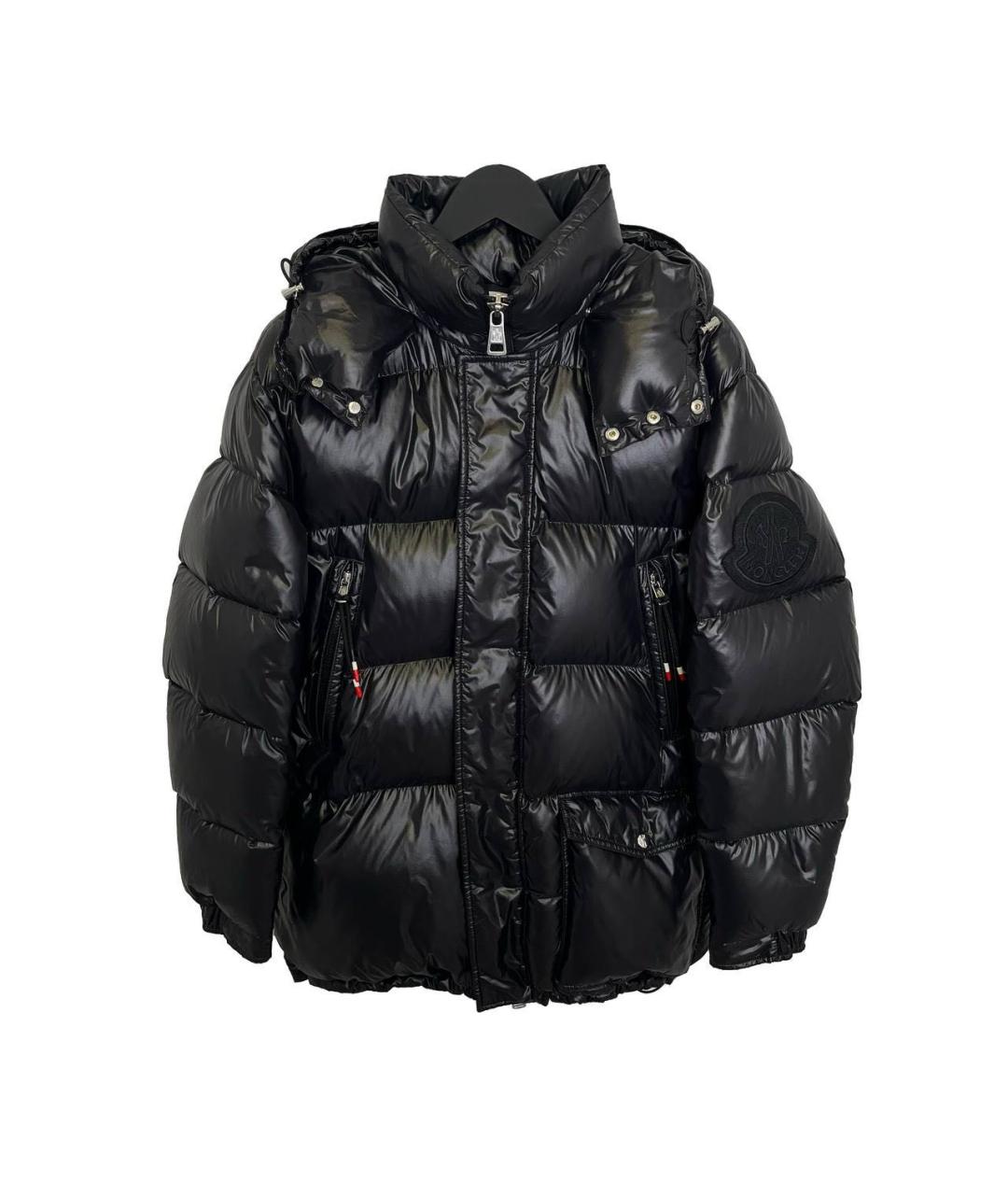 MONCLER Черный пуховик, фото 4