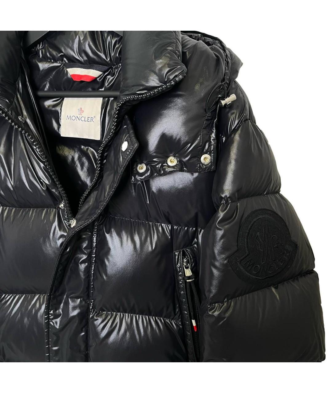 MONCLER Черный пуховик, фото 2