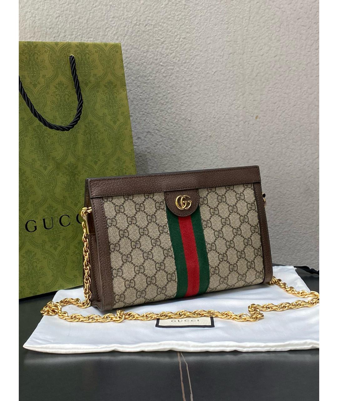 GUCCI Коричневая сумка через плечо, фото 2