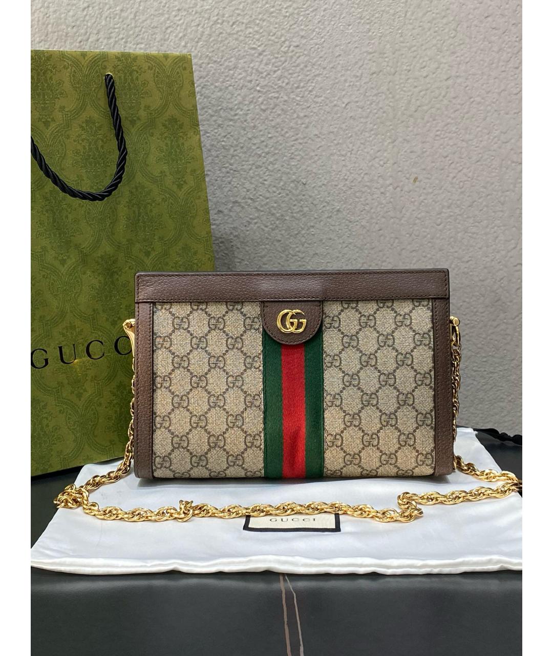 GUCCI Коричневая сумка через плечо, фото 8