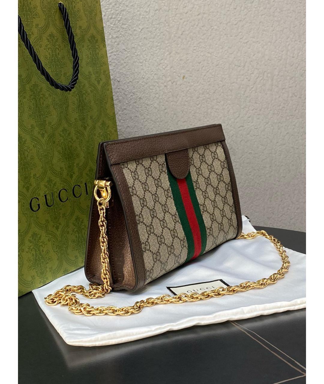 GUCCI Коричневая сумка через плечо, фото 4