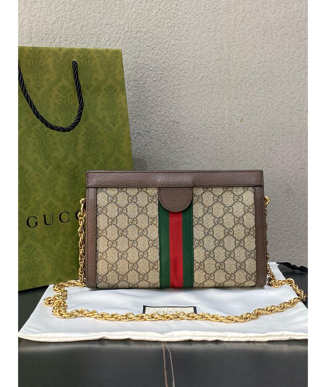 GUCCI Коричневая сумка через плечо, фото 3