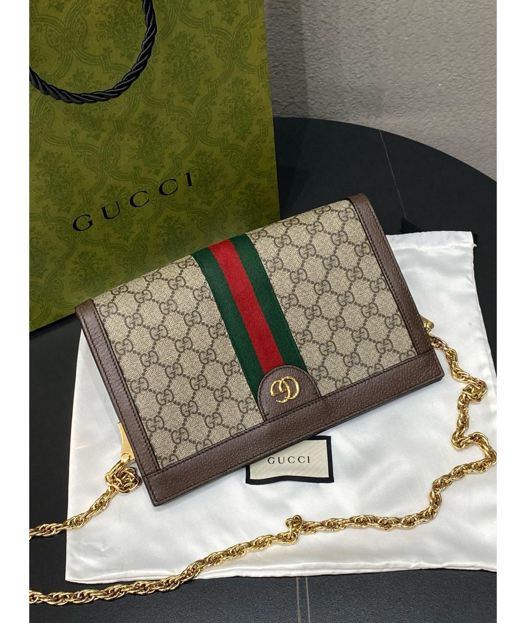 GUCCI Коричневая сумка через плечо, фото 5