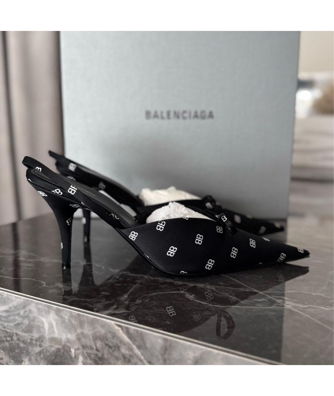 BALENCIAGA Черные текстильные туфли, фото 8