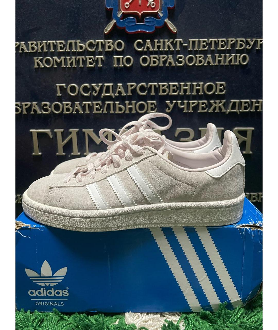 ADIDAS Розовые замшевые кеды, фото 3