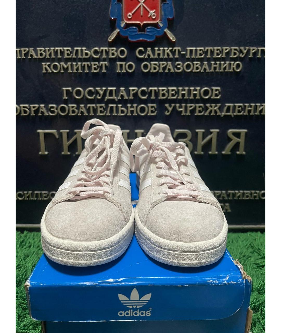 ADIDAS Розовые замшевые кеды, фото 2