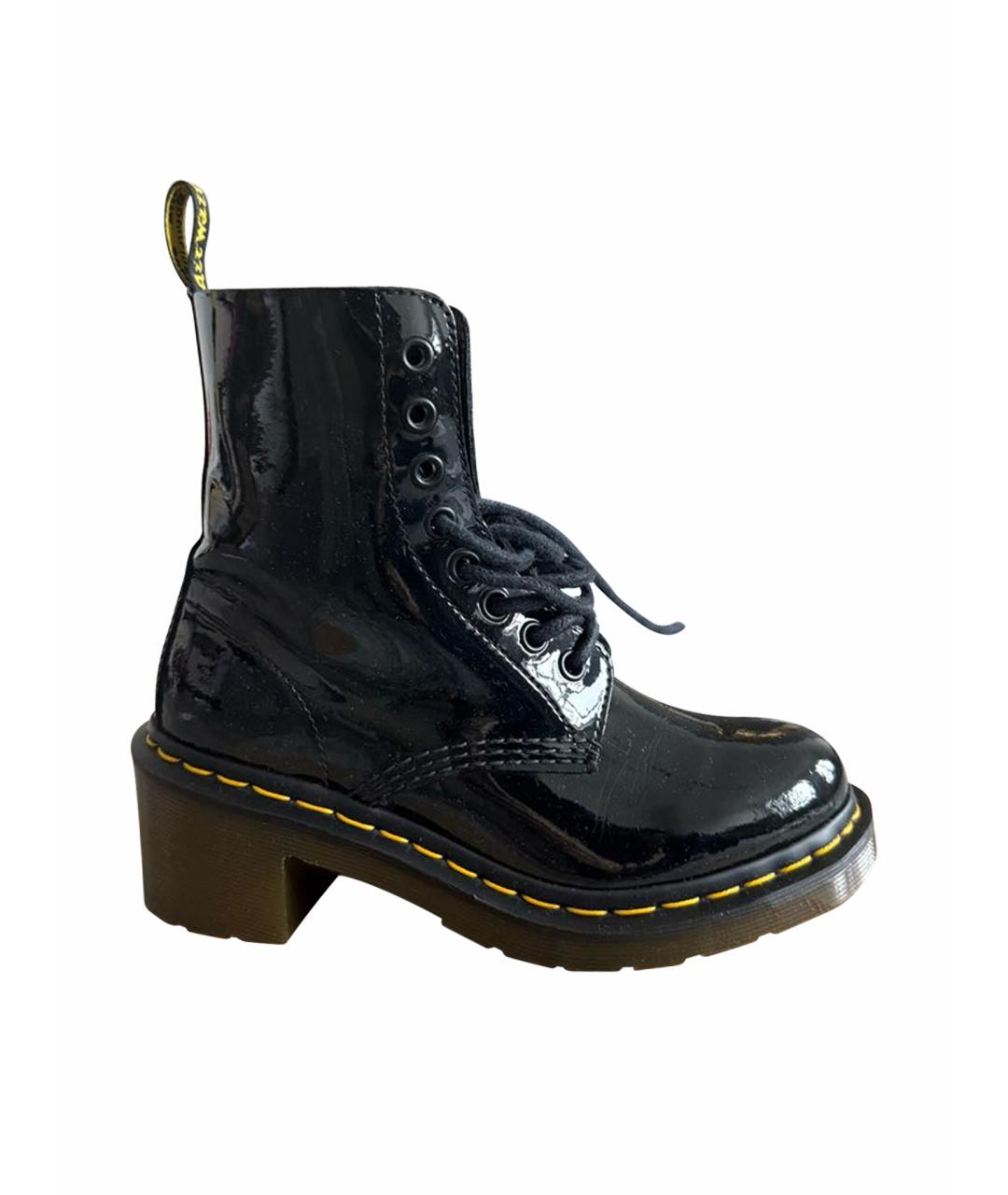 DR. MARTENS Черные ботинки из лакированной кожи, фото 1