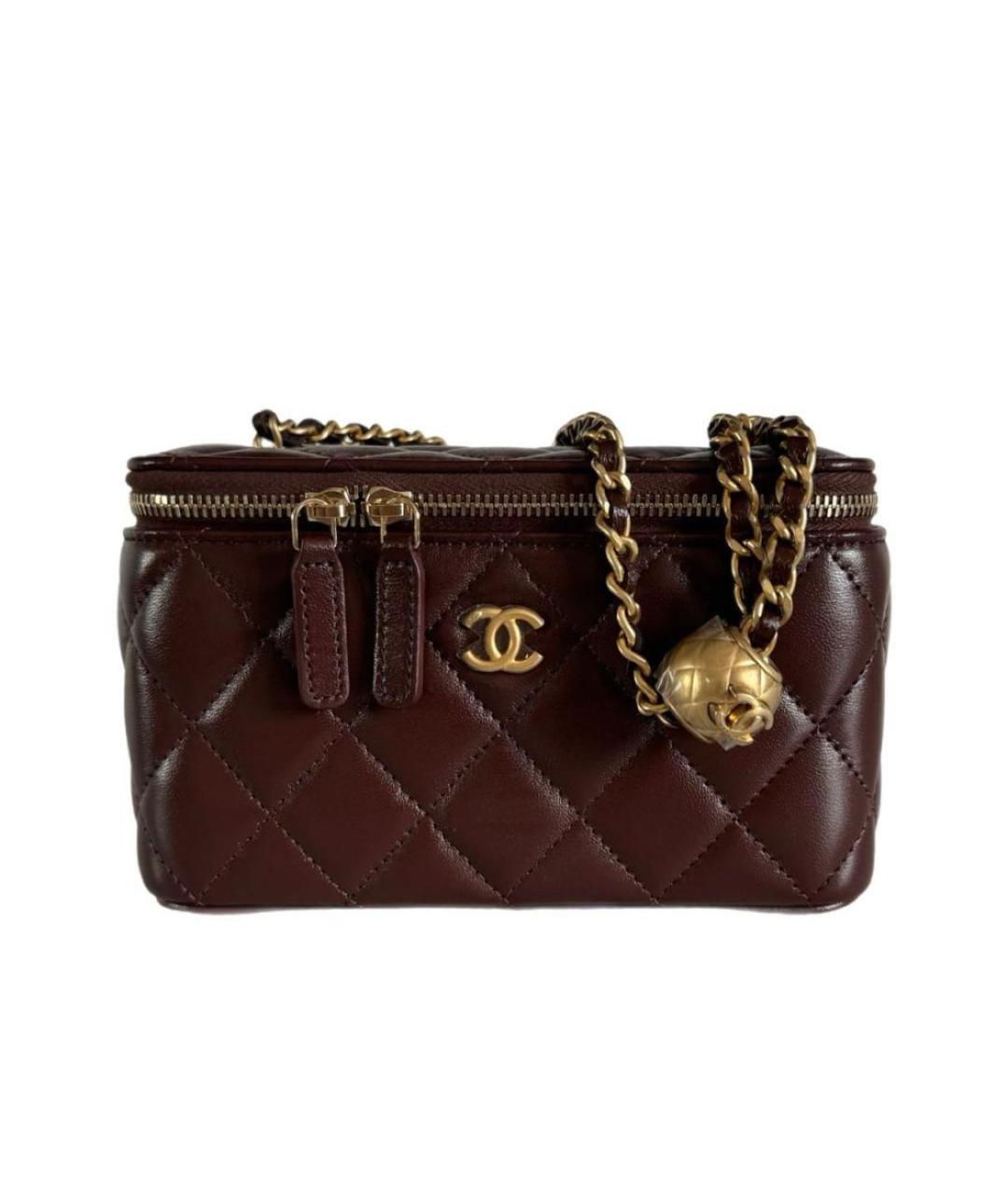 CHANEL Коричневая кожаная сумка через плечо, фото 1