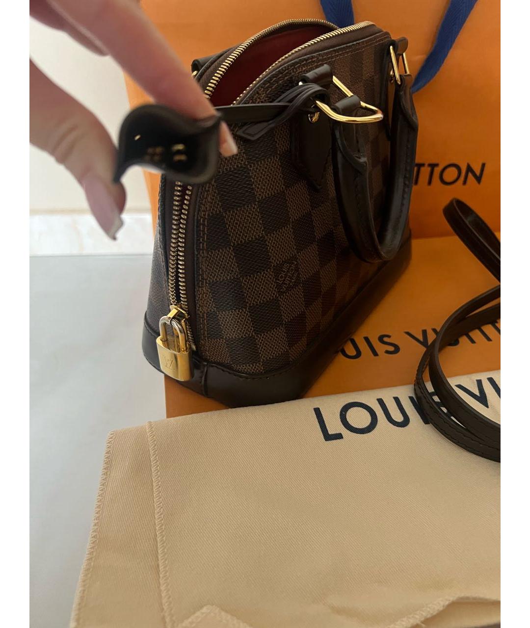 LOUIS VUITTON Коричневая сумка с короткими ручками, фото 2