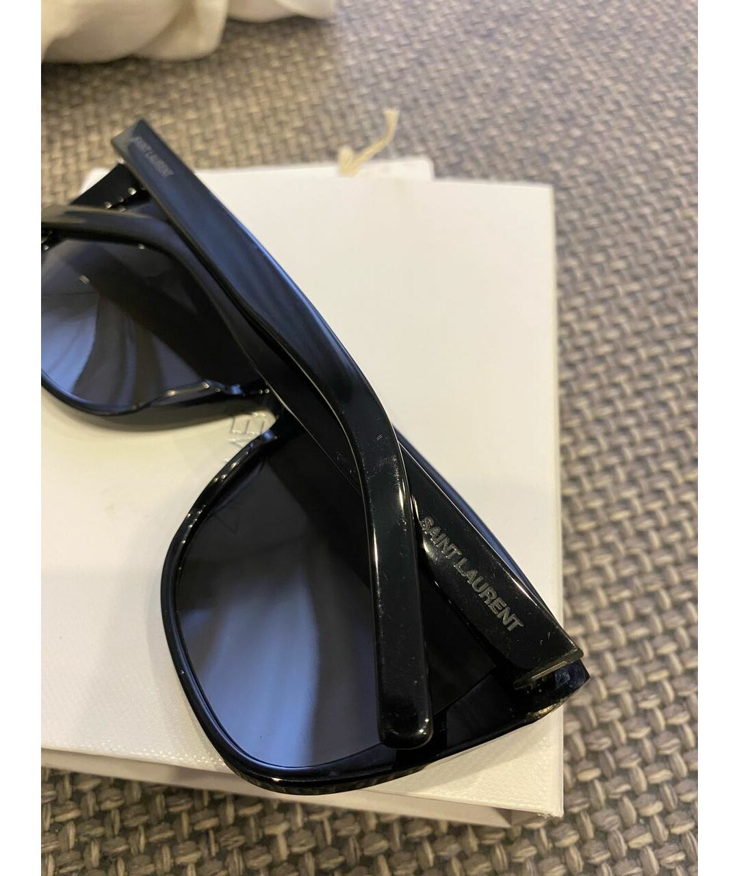 SAINT LAURENT Черные пластиковые солнцезащитные очки, фото 3