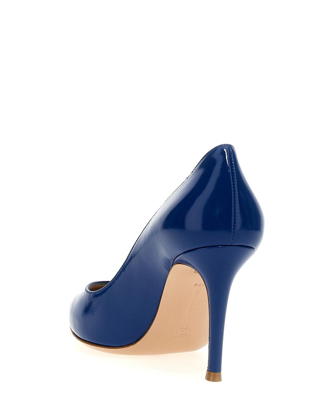 GIANVITO ROSSI Синие кожаные туфли, фото 3