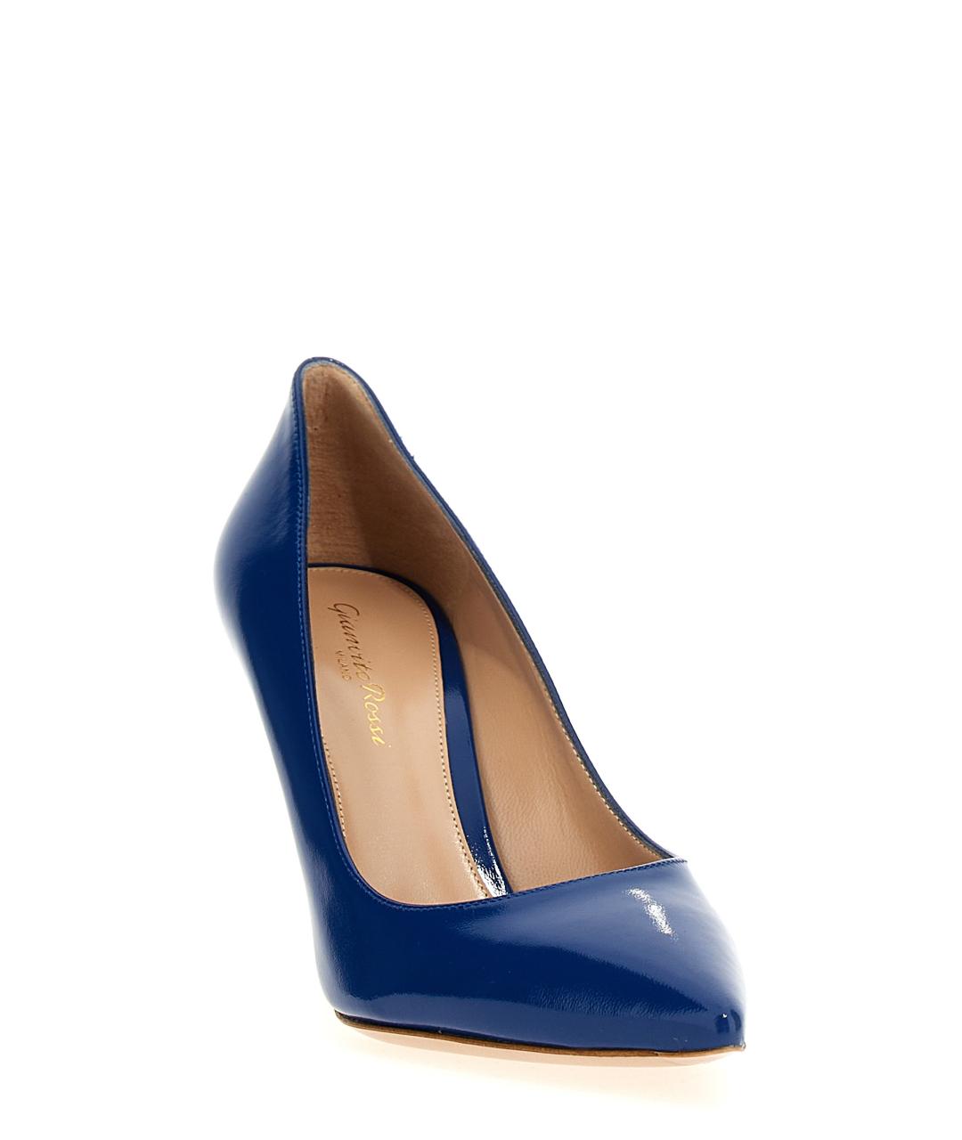 GIANVITO ROSSI Синие кожаные туфли, фото 2