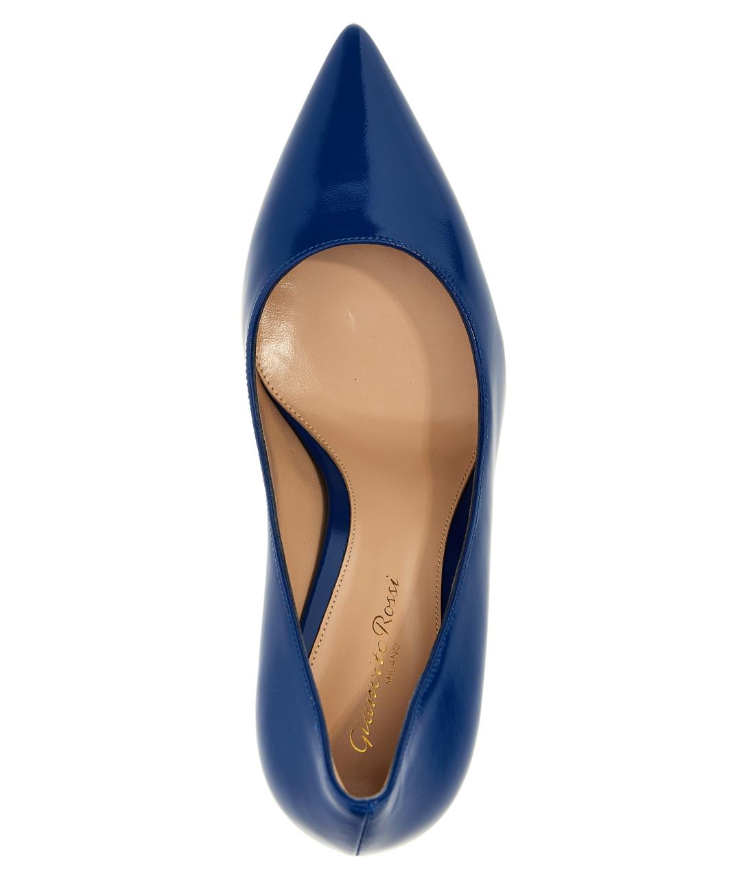 GIANVITO ROSSI Синие кожаные туфли, фото 4