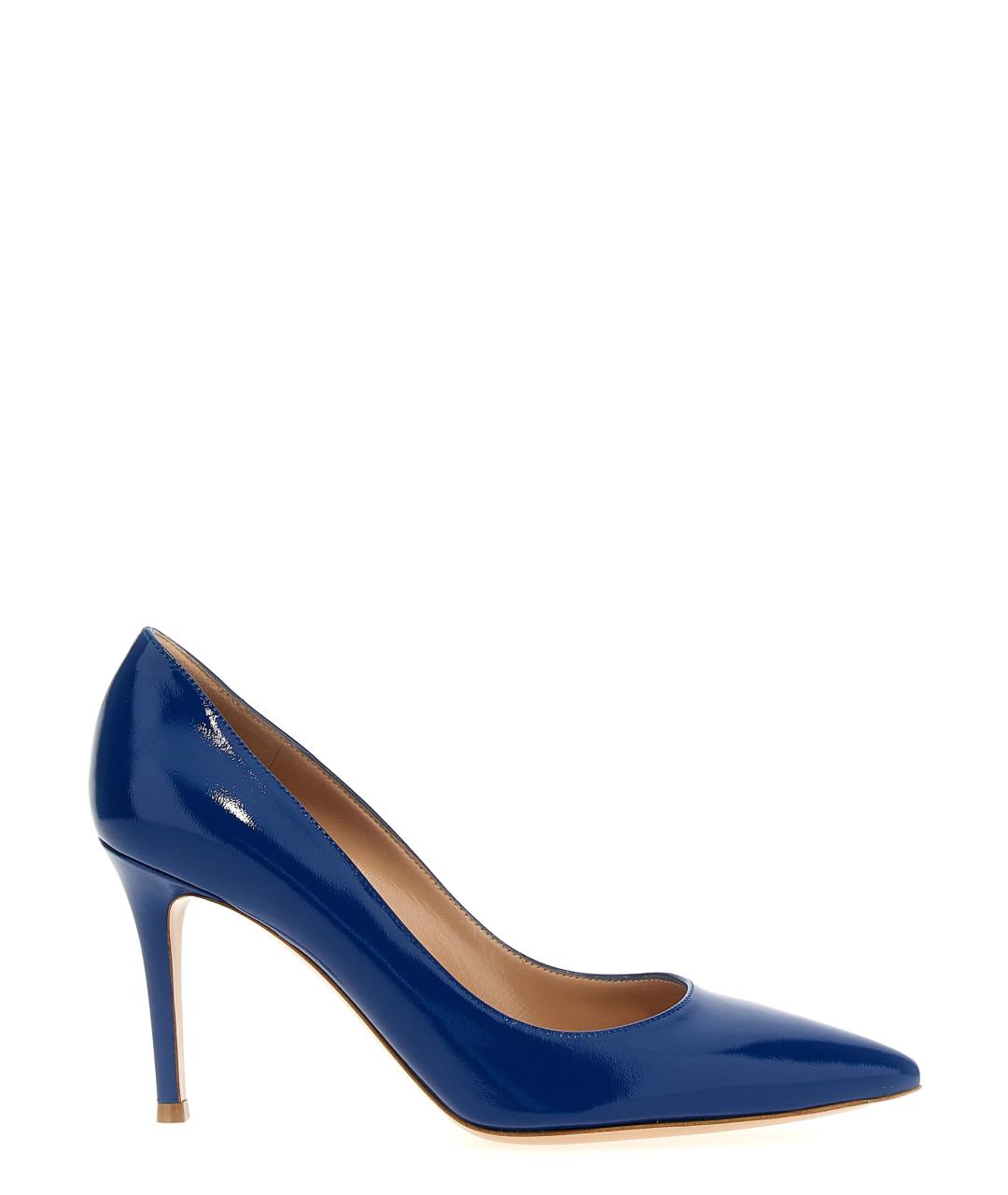 GIANVITO ROSSI Синие кожаные туфли, фото 1