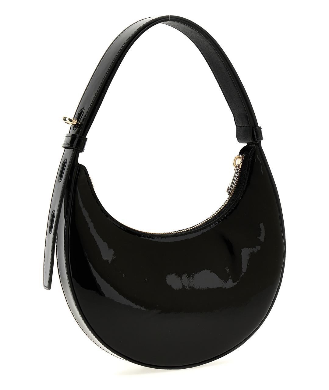 FURLA Черная сумка через плечо из лакированной кожи, фото 2