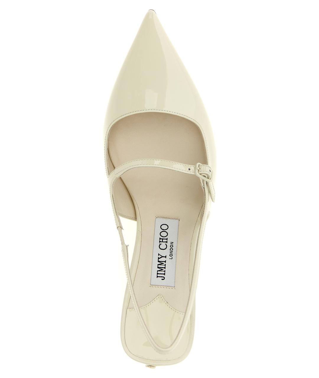 JIMMY CHOO Бежевые кожаные туфли, фото 4