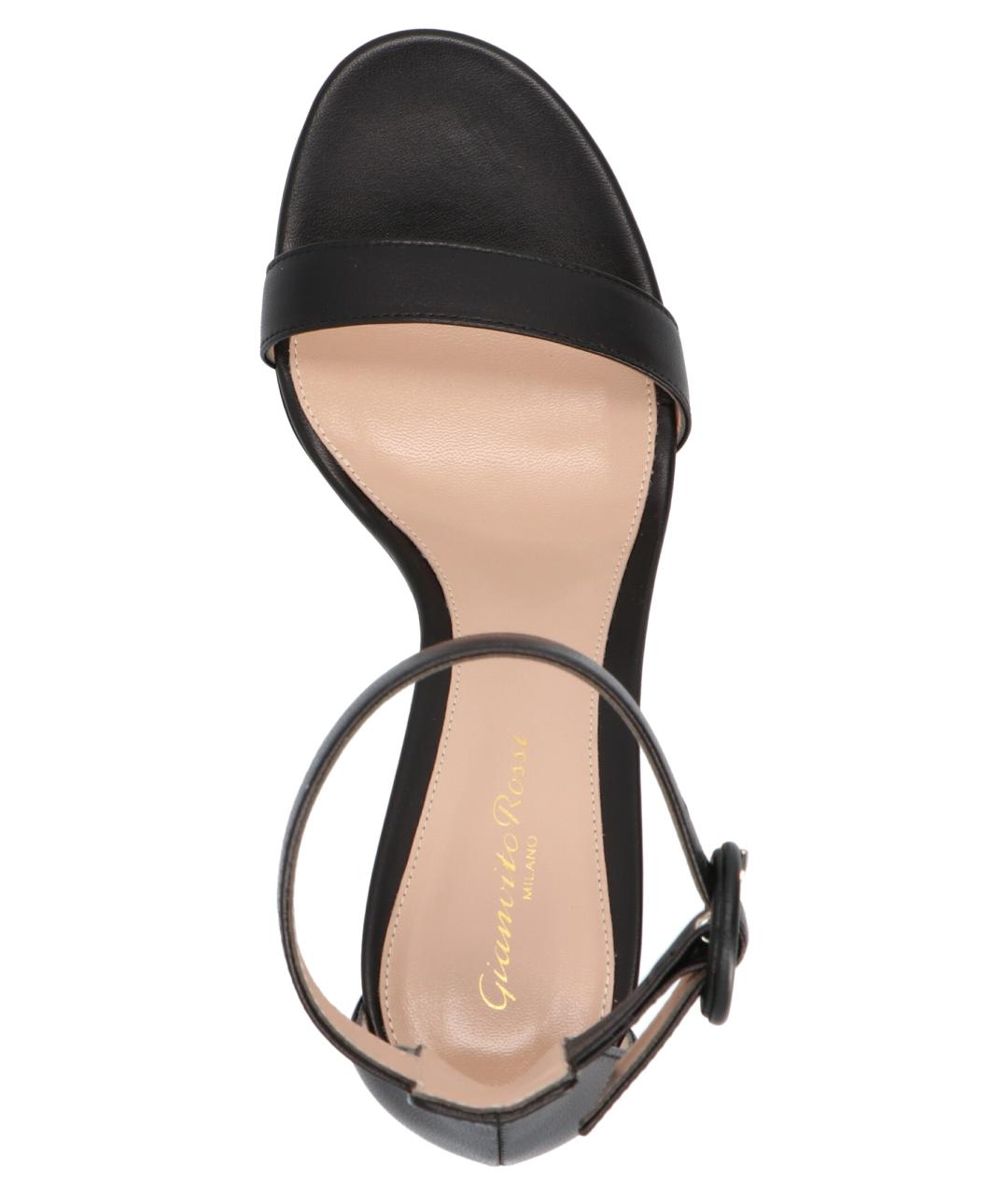 GIANVITO ROSSI Черные кожаные босоножки, фото 3