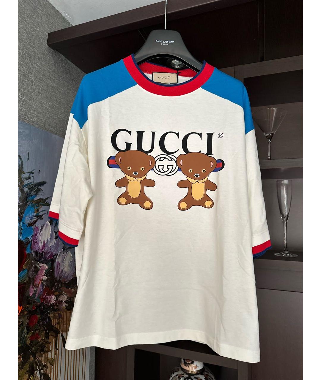 GUCCI Хлопковая футболка, фото 9