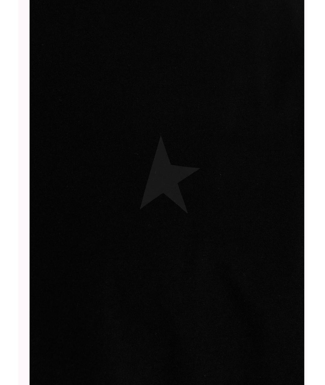 GOLDEN GOOSE DELUXE BRAND Черная хлопковая футболка, фото 4