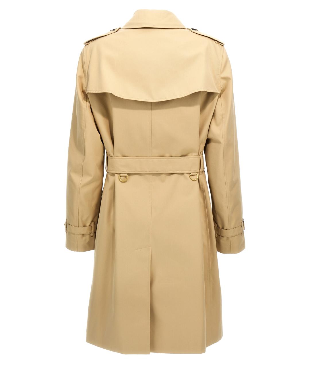 BURBERRY Бежевый хлопковый тренч/плащ, фото 3