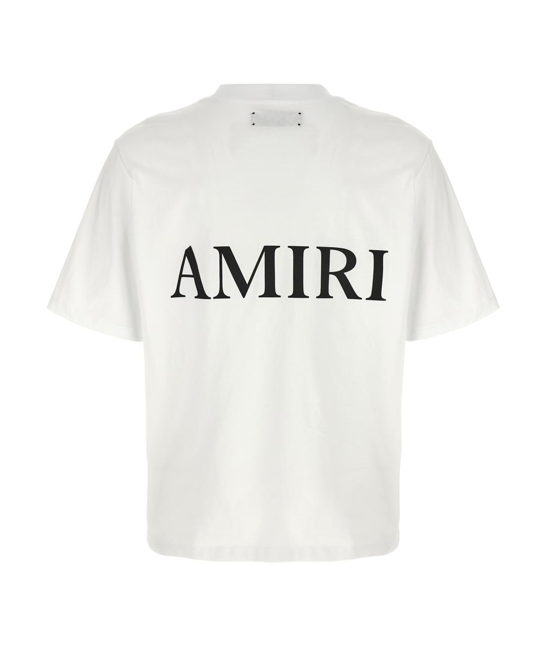AMIRI Белая хлопковая футболка, фото 2